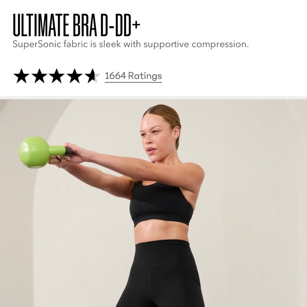 Athleta Ultimate Bra D-DD, Size XS, Black - Picture 3 of 5